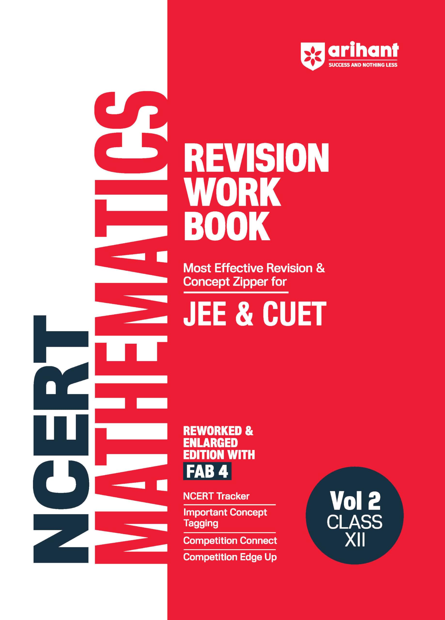 NCERT MATHEMATICS REVISION WORK BOOK JEE & CUET Vol2 Class 12th