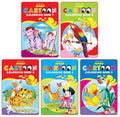 Jumbo Cartoon Colouring Set  5 Fun JumboSize Colouring Books for Kids Ages 16 | Bold Outlines, Creative Activities to Develop