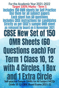 CBSE New Set of 150 OMR Sheets (60 Questions each) For Term 1 Class 10, 12 with 4 Circles, 1 Box and 1 Extra Circle : Selfpract
