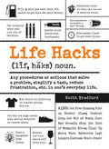 Life Hacks: Any Procedure or Action That Solves a Problem, Simplifies a Task, Reduces Frustration, Etc. in Ones Everyday Life (