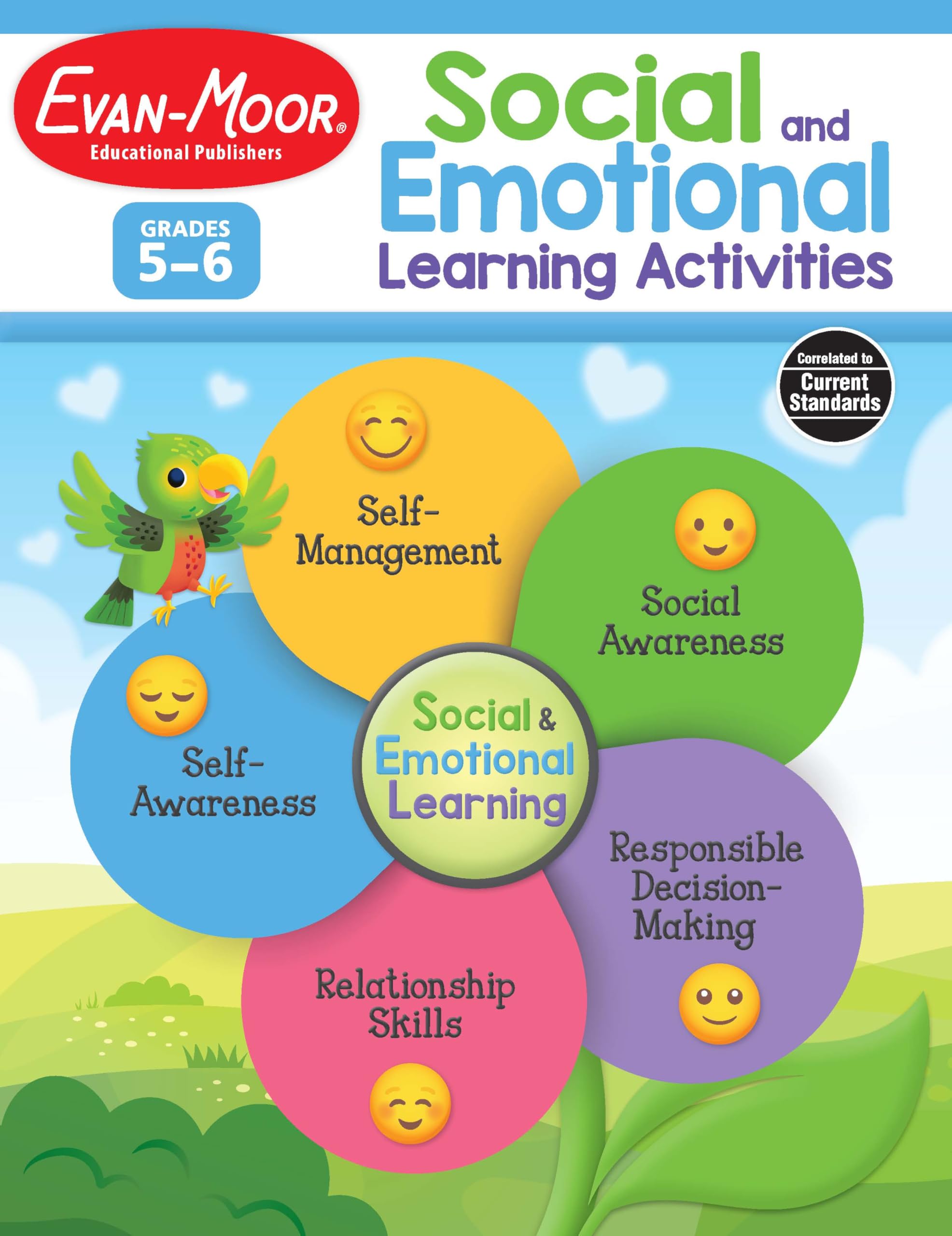 EvanMoor Social and Emotional Learning Activities, Grades PreKK, Homeschool and Classroom Resource, Reproducible Worksheets, W