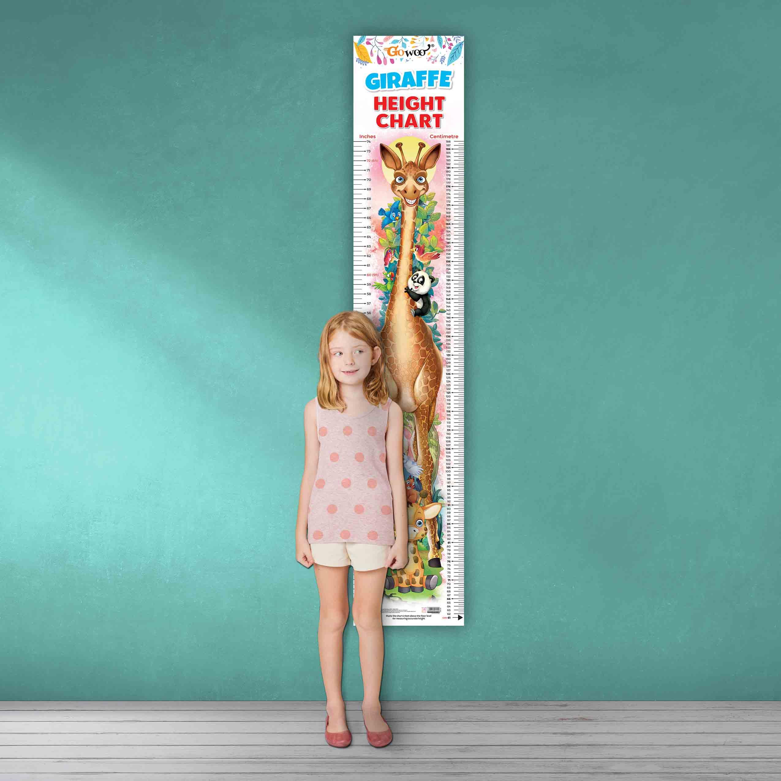 GIRAFFE HEIGHT CHART | Giraffe Adventures: Tracking Growth with the Giraffe Height Chart