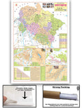 Uttarakhand Map Hindi (Size 70 X 100 Cms)|Laminated Both Sides