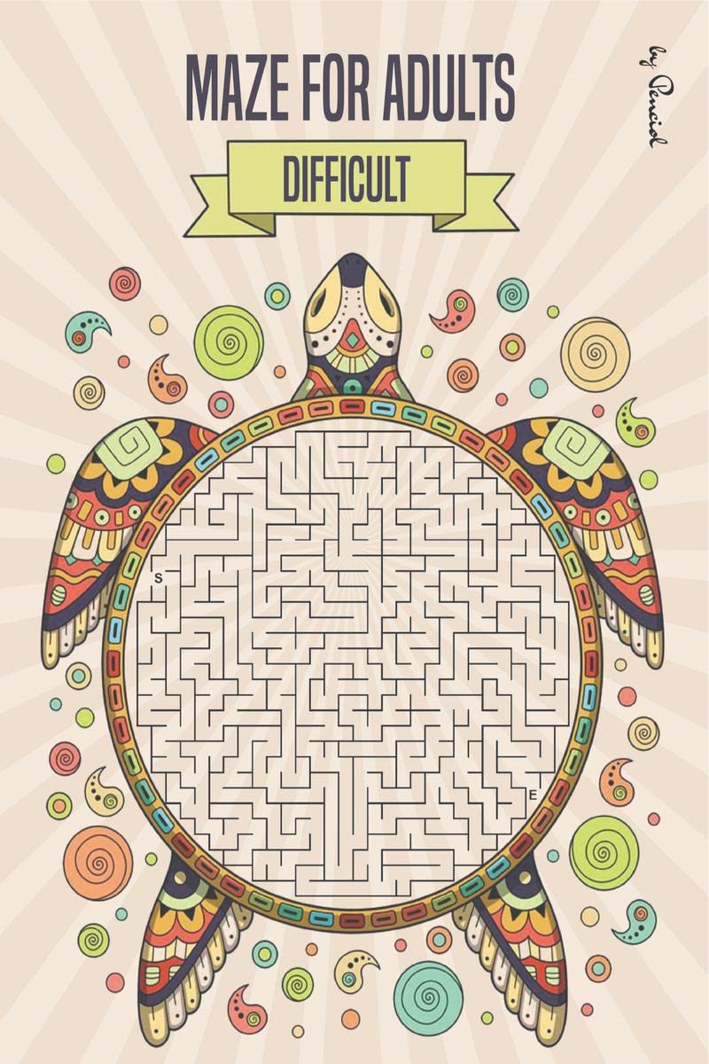 Maze for Adults Difficult : Maze puzzle book for adults|150 Difficult Mazes and Labyrinth| Big book of mazes for adults | Can yo