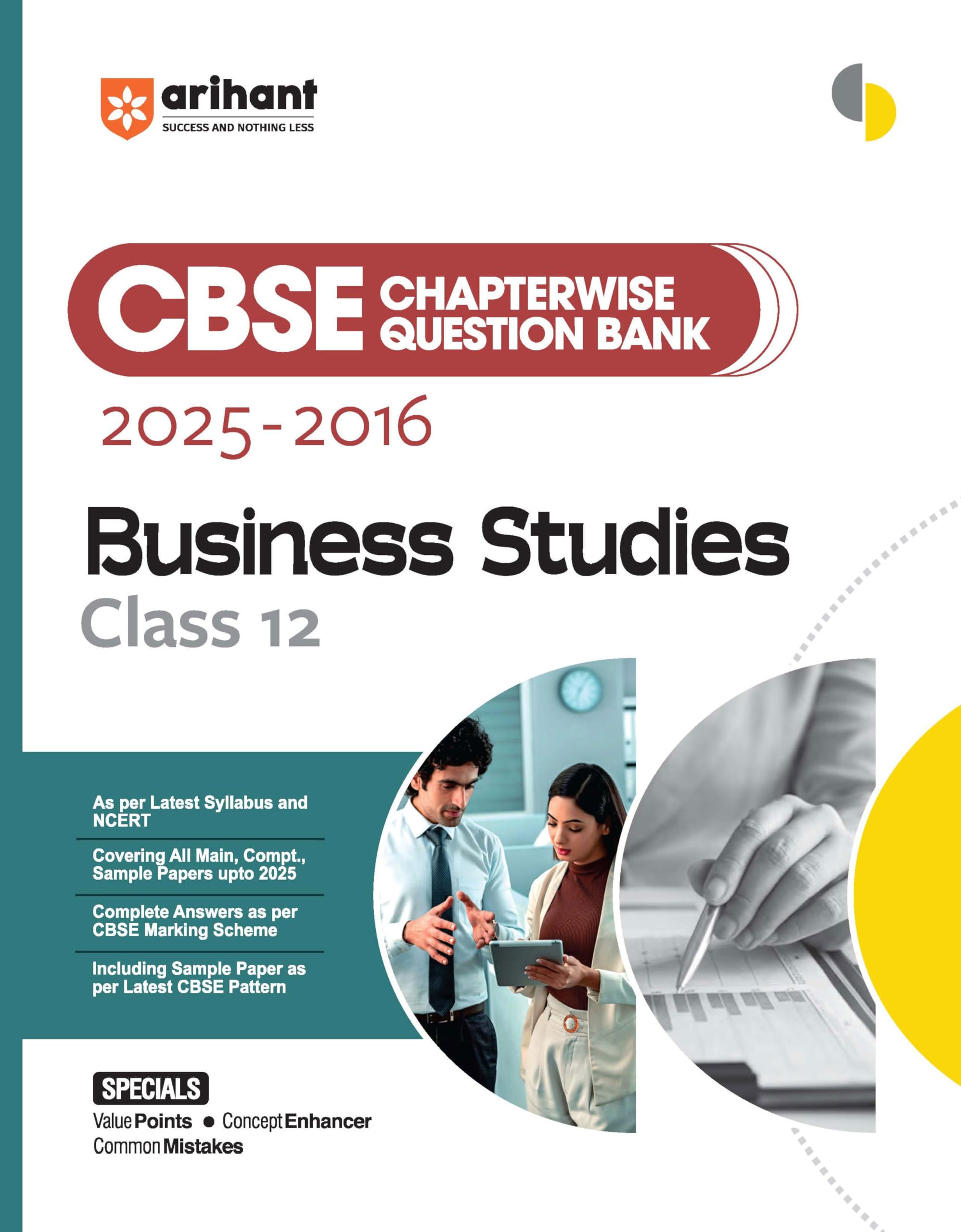 Arihant Cbse Chapterwise Question Bank 20252016 For Class 12 Business Studies | Latest Syllabus | Includes Solved Papers, Sample