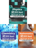 Physics, Chemistry & Mathematics Class 12 Cbse Board 10 YearWise (2013  2022) Previous Year Solved Papers Powered With Concept