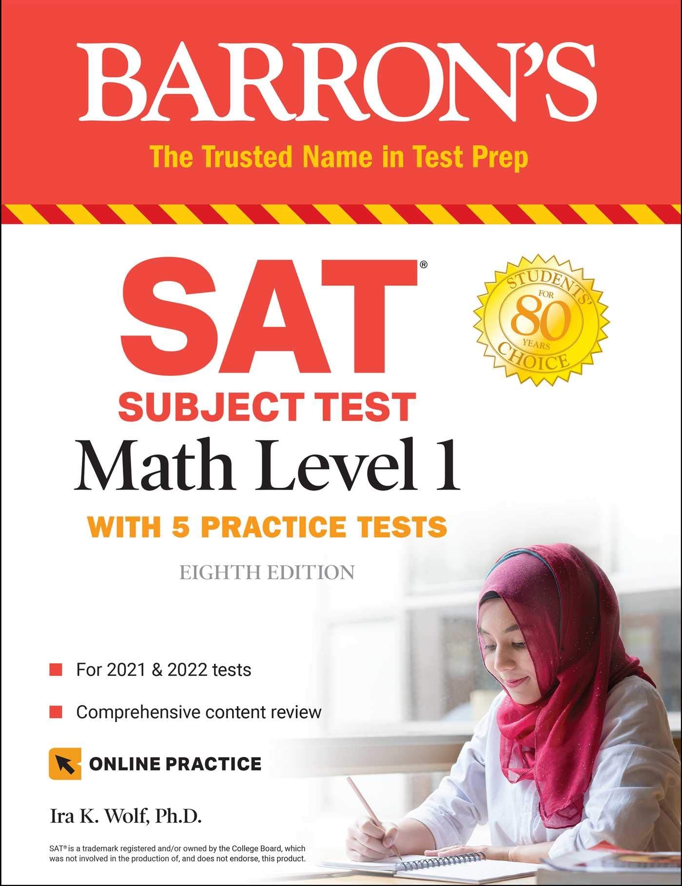 SAT Subject Test Math Level 1: with 5 Practice Tests (Barrons Test Prep)
