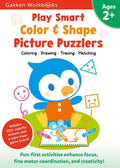Play Smart Color & Shape Picture Puzzlers Age 2+: Preschool Activity Workbook with Stickers for Toddlers Ages 2, 3, 4: Learn Usi