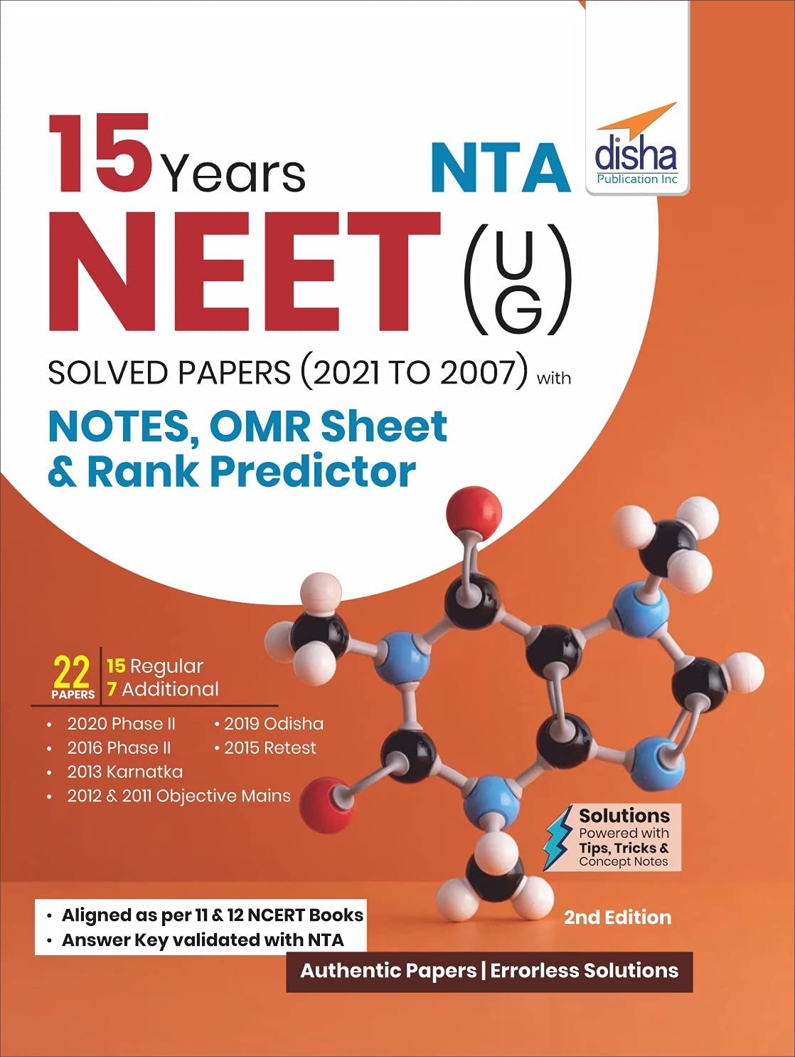 15 Years Nta Neet (Ug) Solved Papers (2021  2007) With Notes, Omr Sheet & Rank Predictor 2Nd Edition