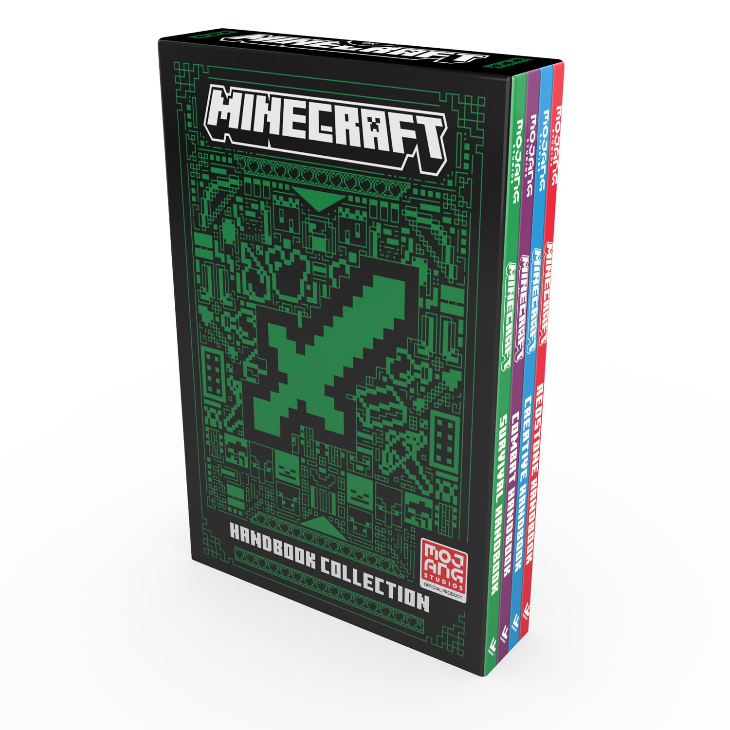 All New Official Minecraft Combat Handbook 4 Books Collection Set By Mojang AB (Combat Handbook, Creative Handbook, Survival Han