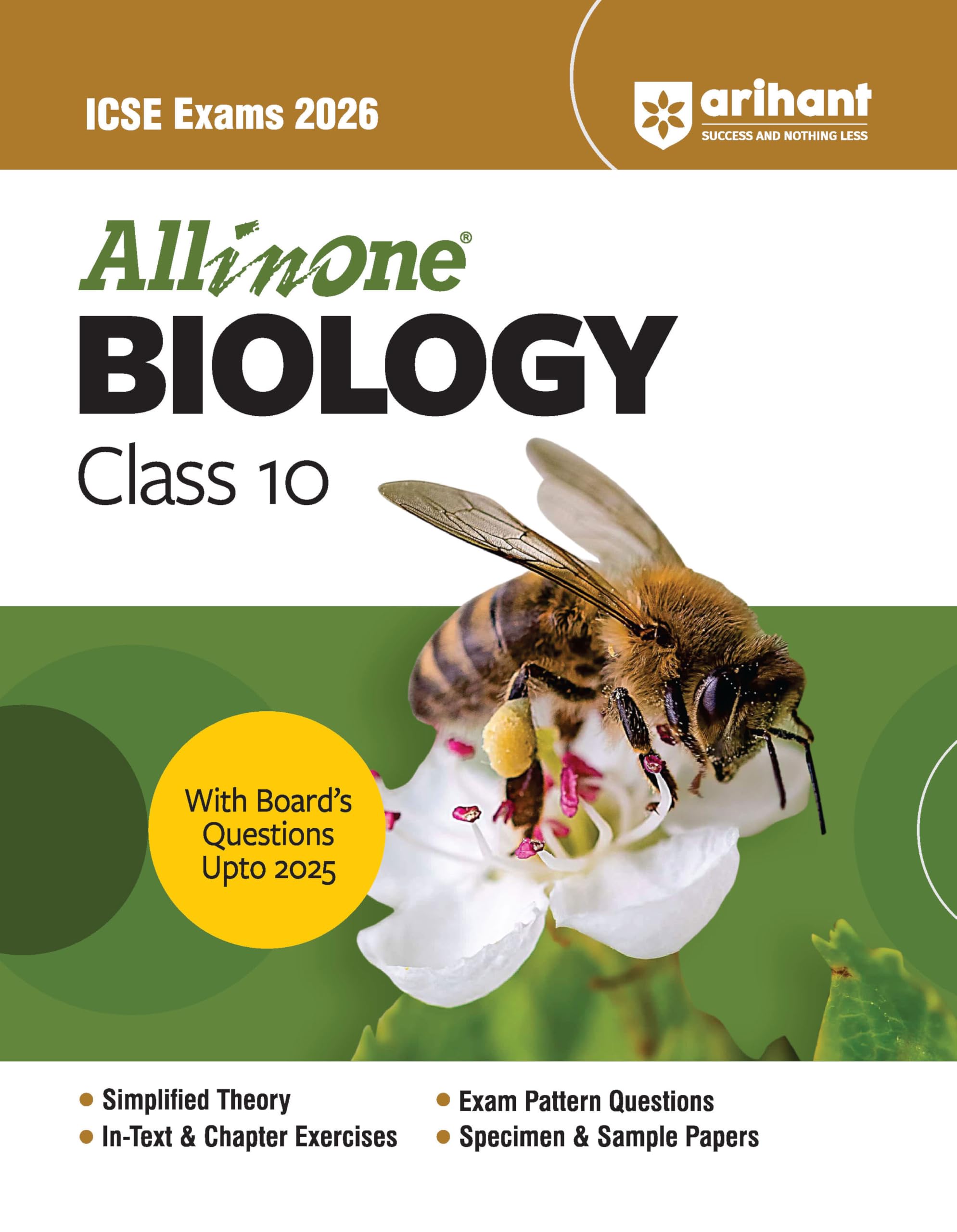Arihant All In One Biology Class 10 For Icse Exams 2026 | With BoardS Questions Upto 2025, Simplified Theory, InText & Chapte