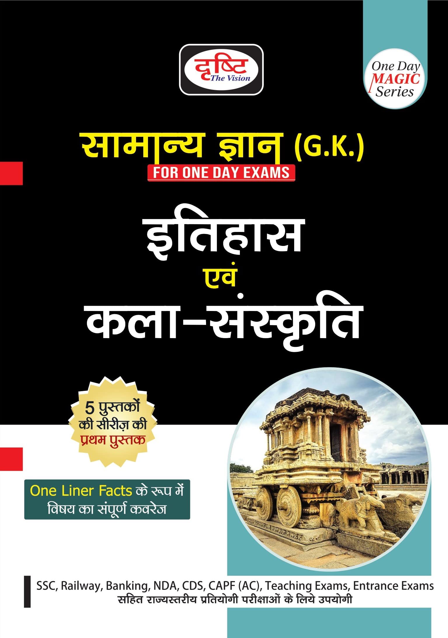 Drishti Ias Samanya Gyan: Itihas Evam Kala Sanskriti (One Day Magic Series) ( General Knowledge: History And Art Culture ) In Hi
