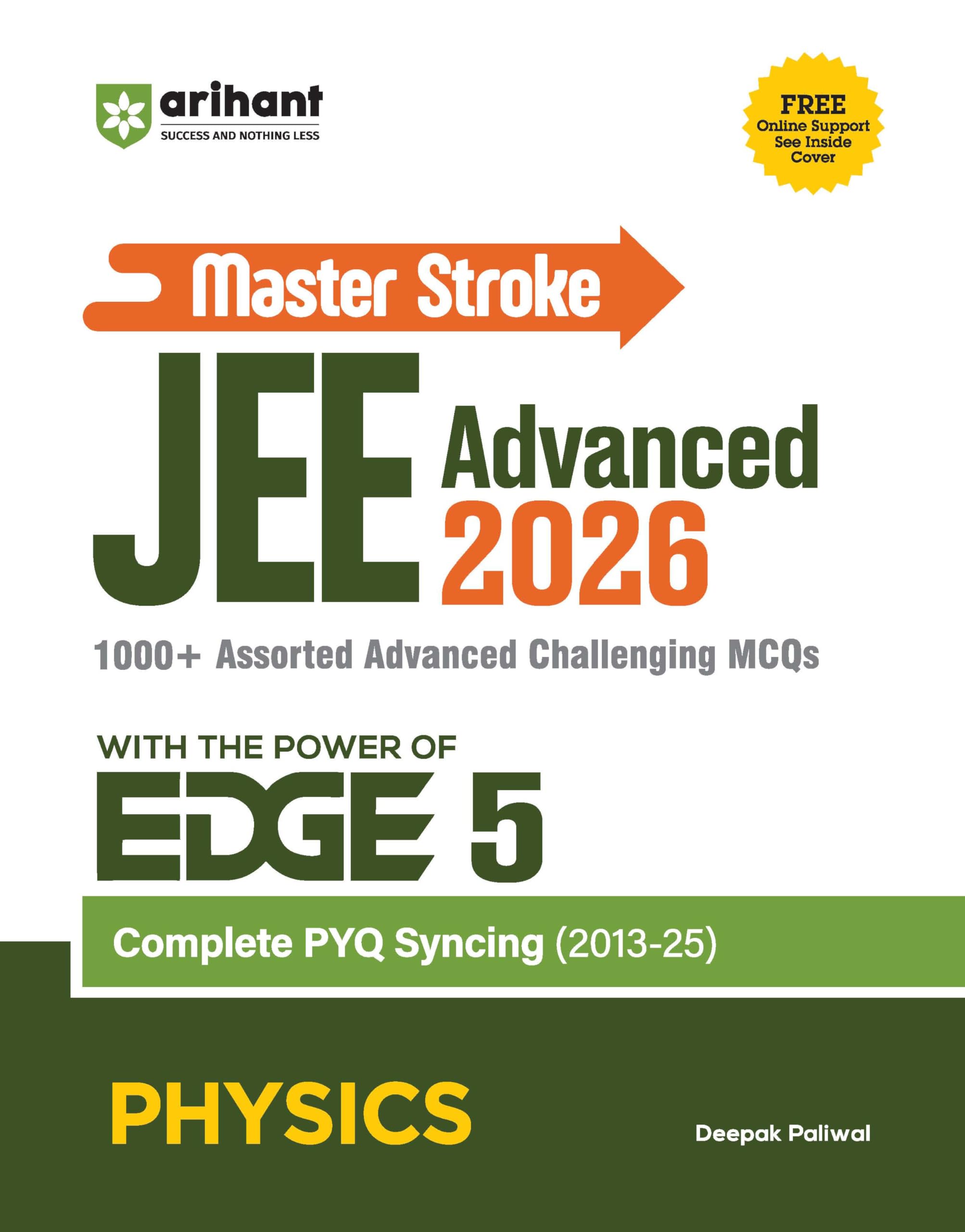 Arihant Master Stroke JEE Advanced PYQ 2026 Physics | EDGE 5 Series | PYQ Book with 1000+ Advanced MCQs & Solutions | Complete P