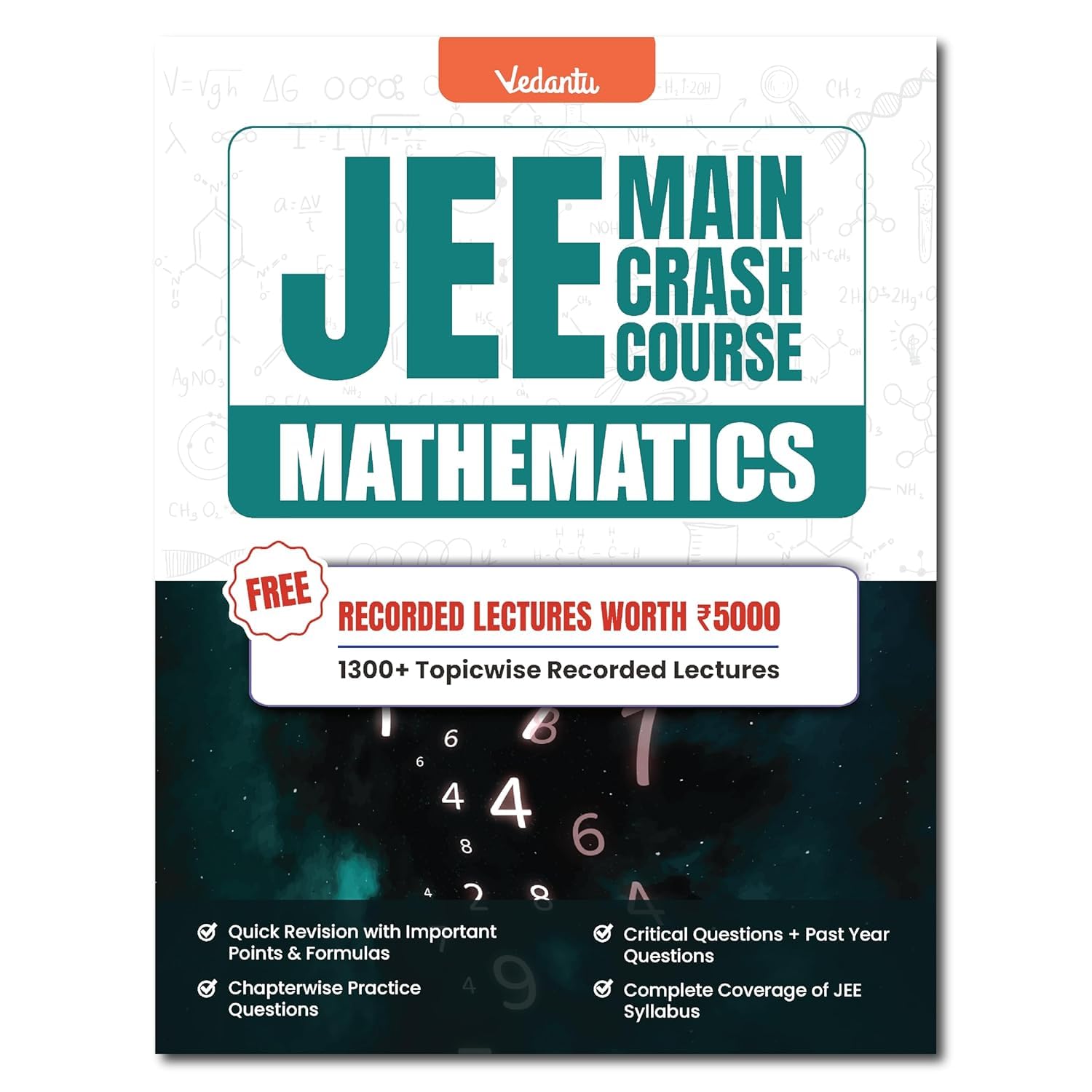 Vedantu JEE Main 2025 Crash Course Mathematics Book | Updated Syllabus for JEE Main & Advanced | FastTrack Preparation Guide | 