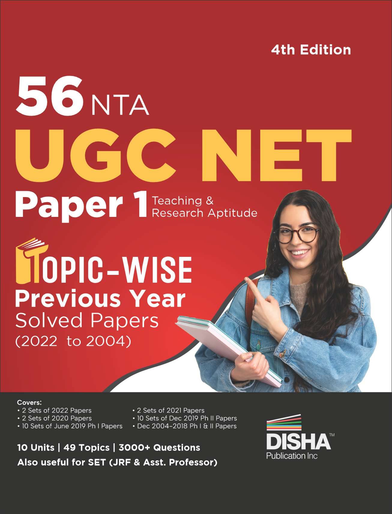 56 Nta Ugc Net Paper 1 Teaching & Research Aptitude TopicWise Previous Year Solved Papers (2022 To 2004) 4Th Edition | Pyqs Que