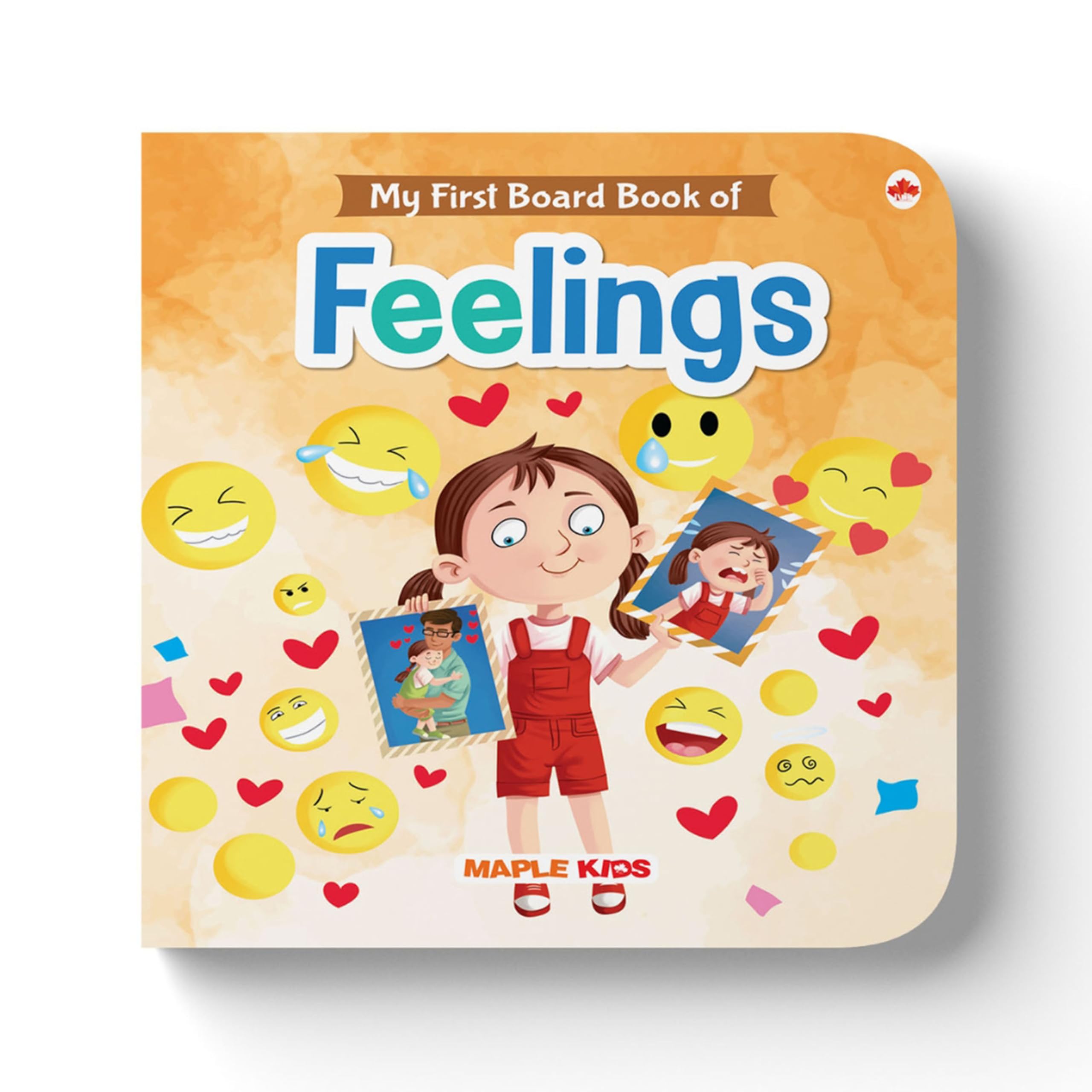 Feelings  Illustrated Board Book for Children  Happy, Sad, Angry, Love, Scared, Confused, Excited  Board Book of Emotions and