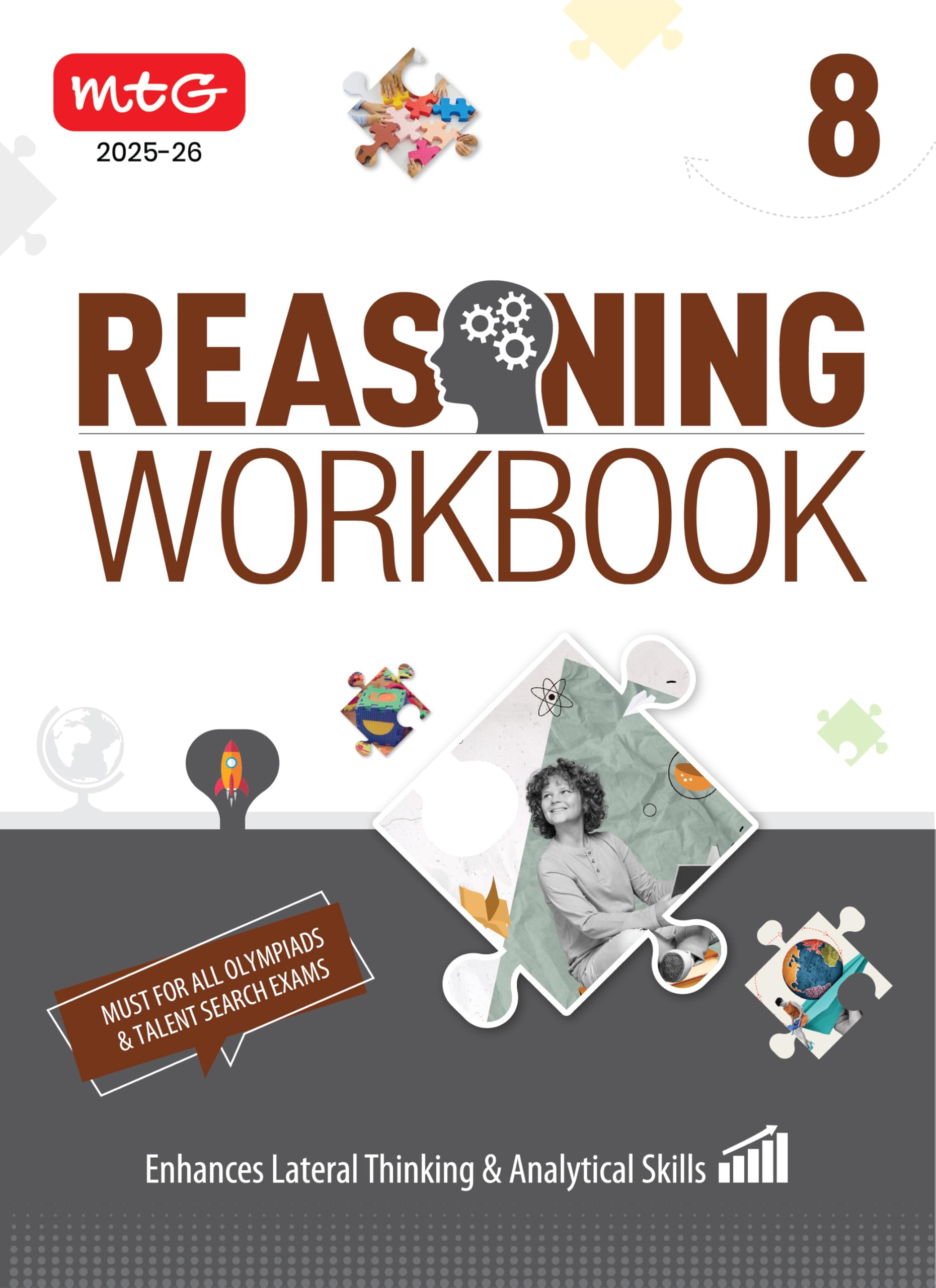 Mtg Olympiad Reasoning Workbook Class 8  Enhances Lateral Thinking & Analytical Skills | Must For Sof & All Olympiad & Talent S