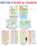 World & India Map (Both Political & Physical) with Constitution of India, Indian History, Indian Economy & Geographical Terms Ch