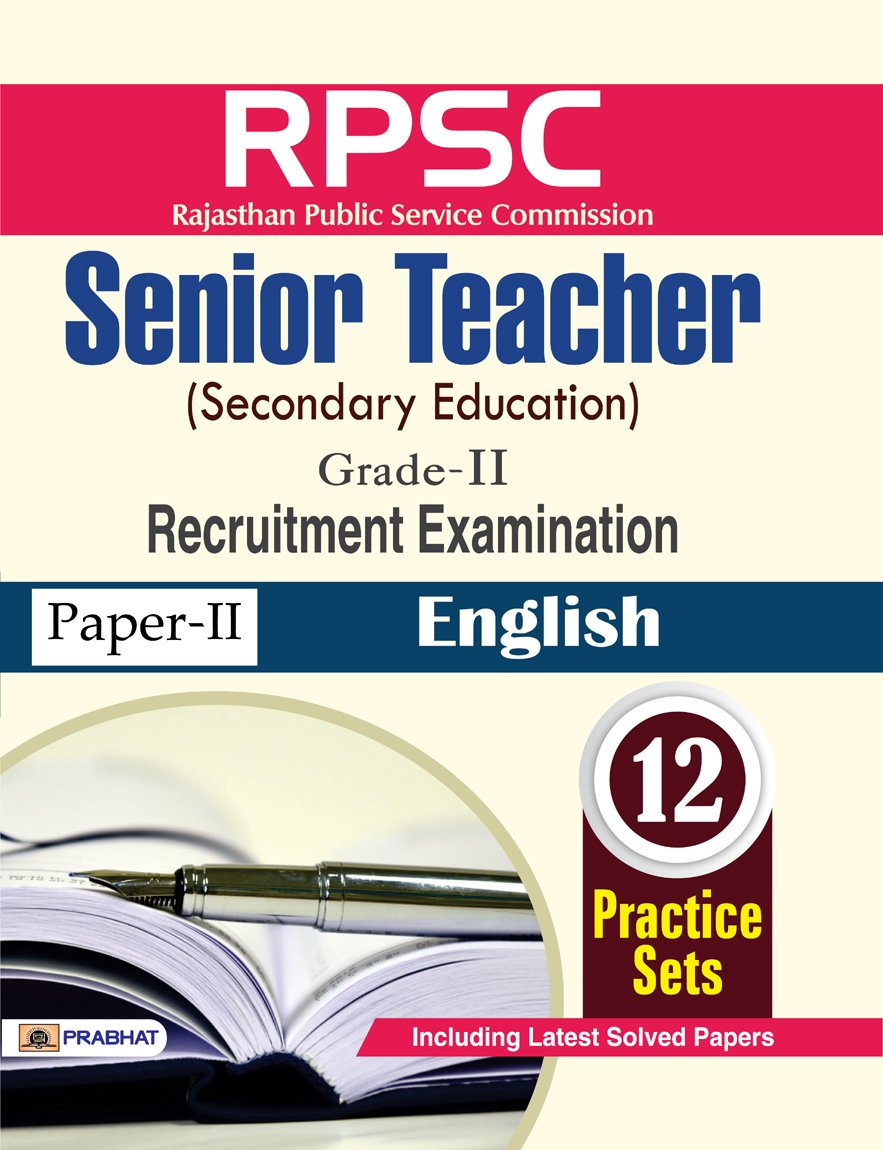 RPSC Rajasthan Public service Commission Senior Teacher (Secondary Education) Recruitment Examination (PaperII English)