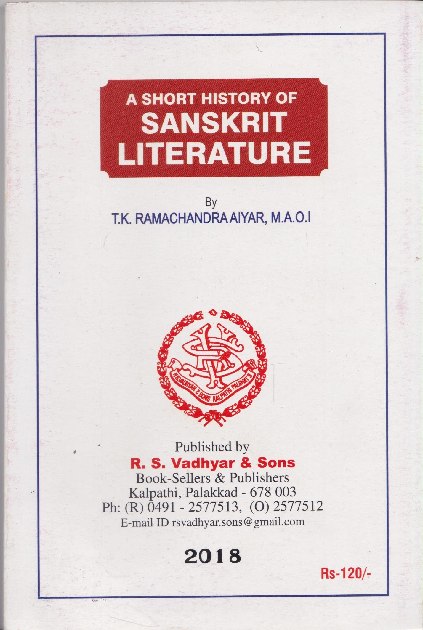 A Short History of Sanskrit Literature