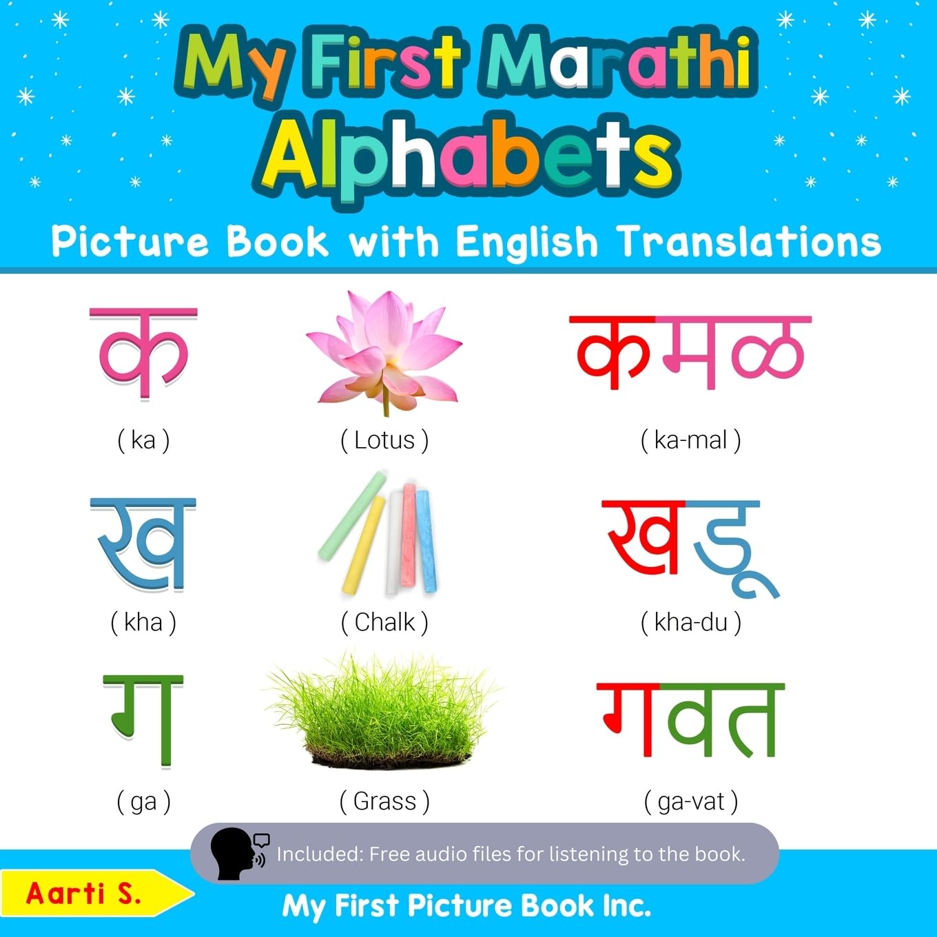 My First Marathi Alphabets Picture Book with English Translations: Bilingual Early Learning & Easy Teaching Marathi Books for Ki