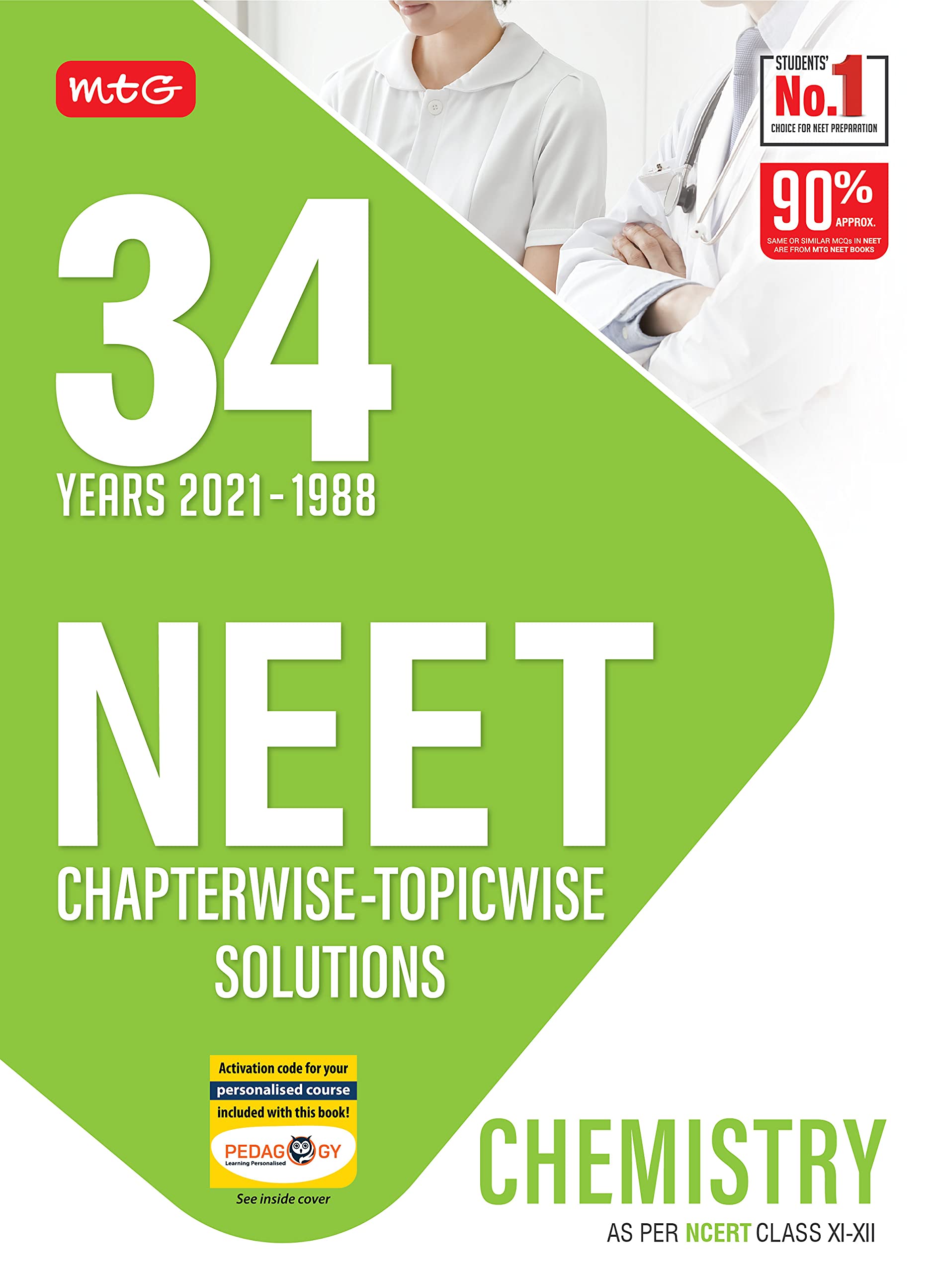 34 Years NEET Previous Year Solved Question Papers with NEET Chapterwise Topicwise Solutions  Chemistry 2022