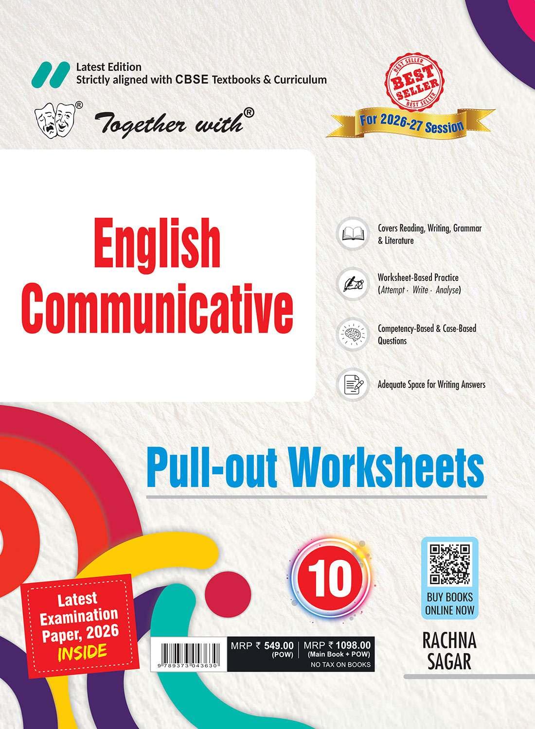 Together with CBSE Question Bank for Class 10 English Communicative POW 202627|With Competencybased questions, Practice Papers