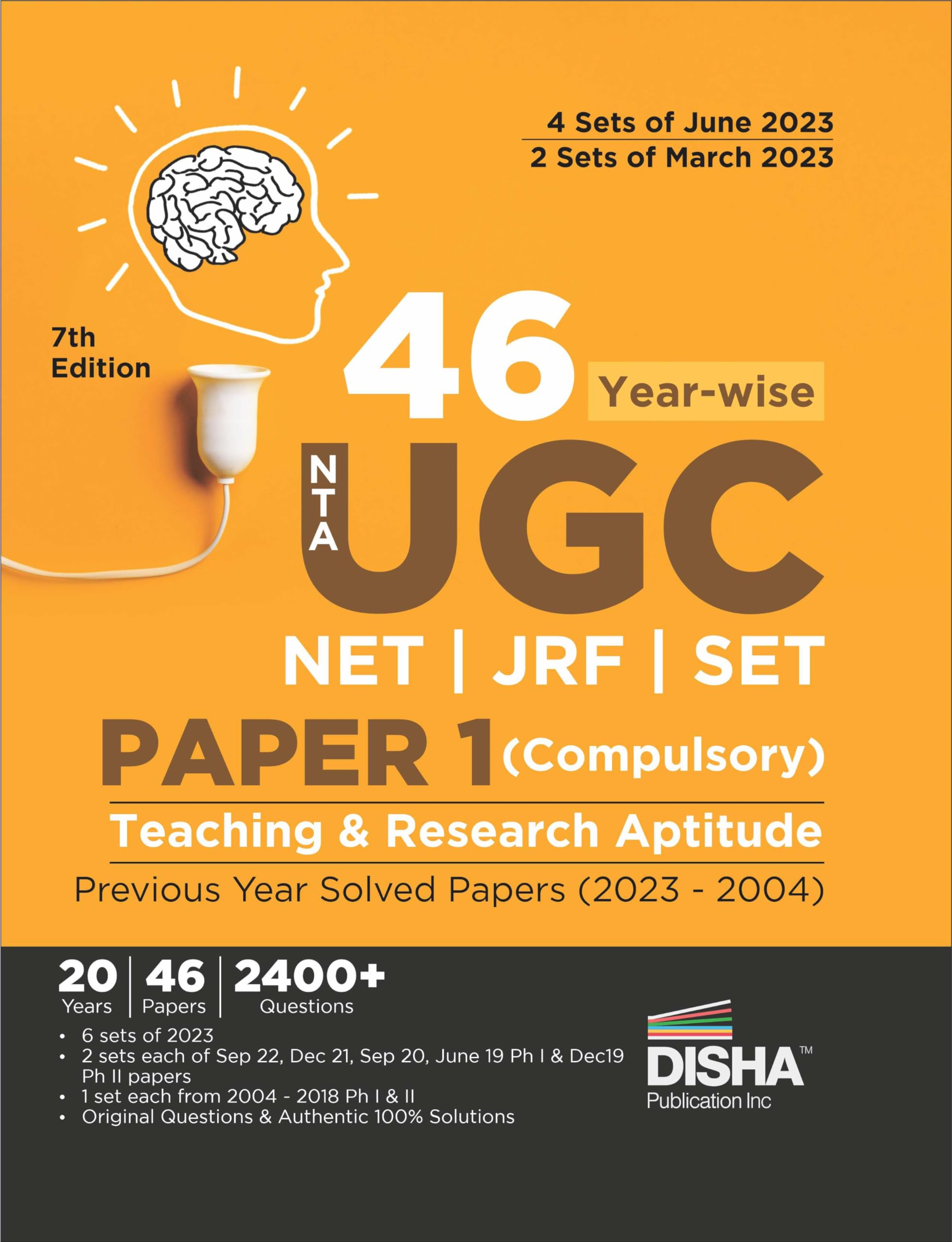 46 YearWise Nta Ugc Net/ Jrf/ Set Paper 1 (Compulsory) Teaching & Research Aptitude Previous Year Solved Papers (2023  2004) 7