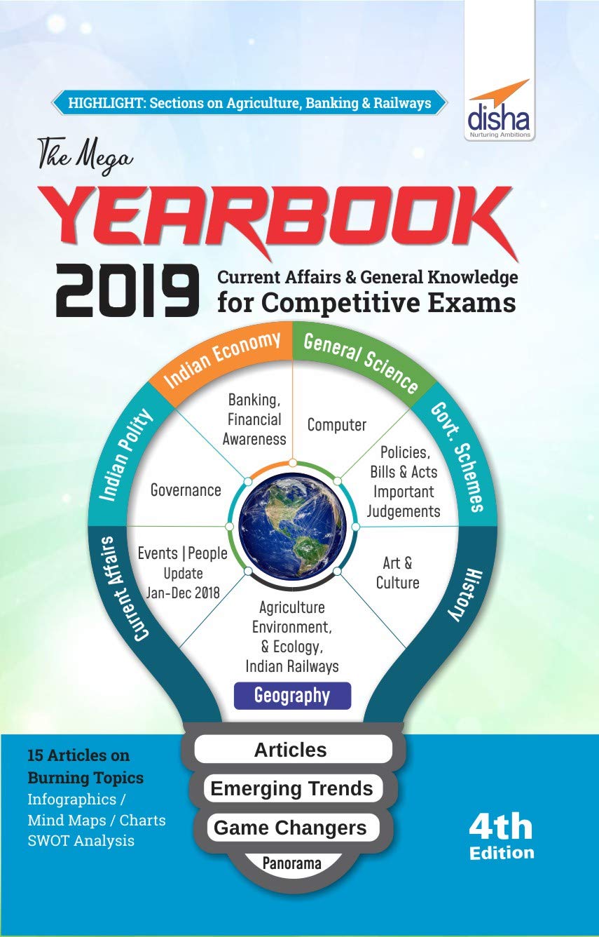 The Mega Year Book 2019  Current Affairs & General Knowledge For Competitive Exams