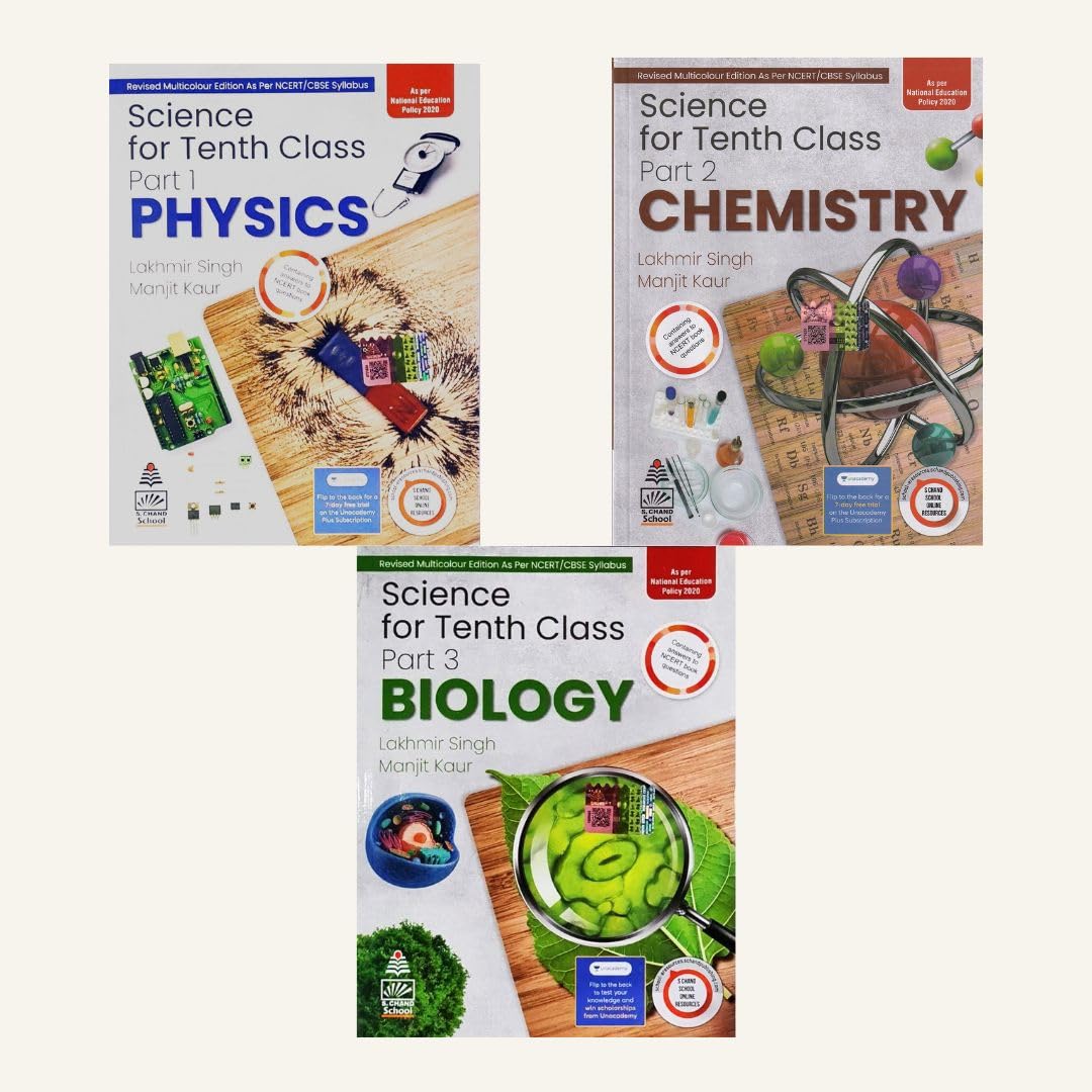 Combo Pack: Lakhmir Singh Class 9 Science (Biology, Physics, Chemistry)  Examination 202324