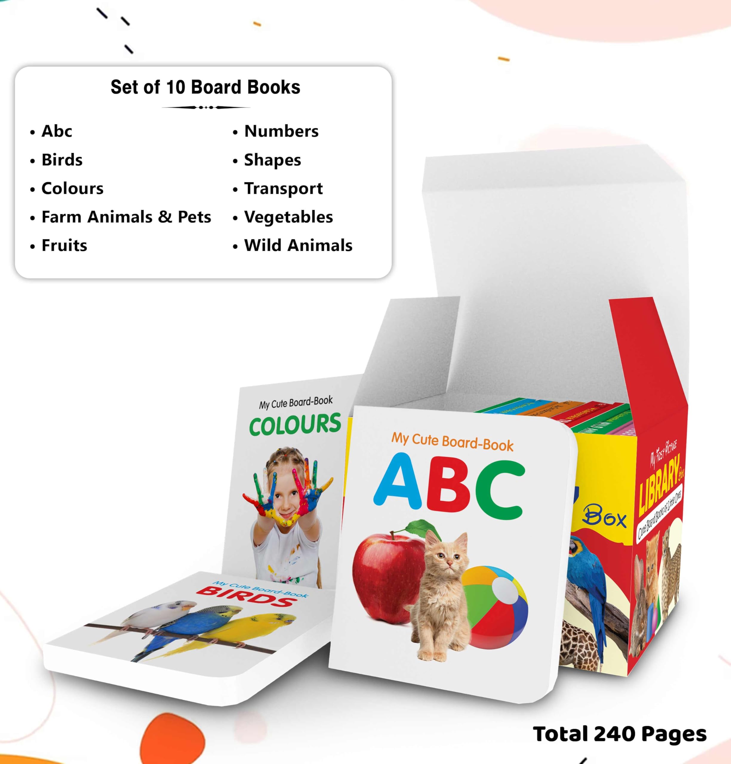 My First All in One Picture Library Box (Red Edition) : set of 10 books