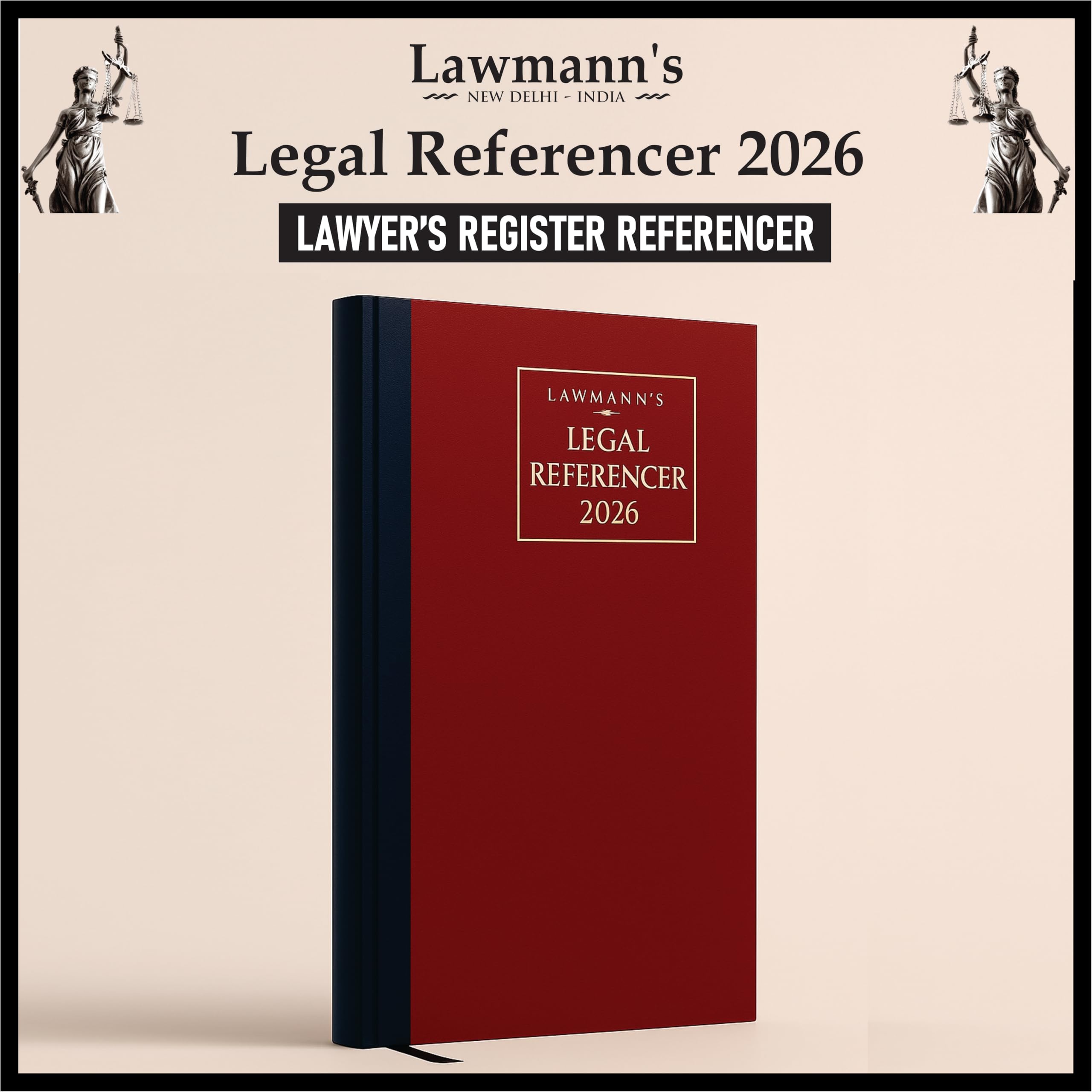 Lawmanns Legal Referencer 2026 | Lawyers Register | Size 13.25 * 8.5 Inches | Red Cloth Hardbound | Legal informations like 