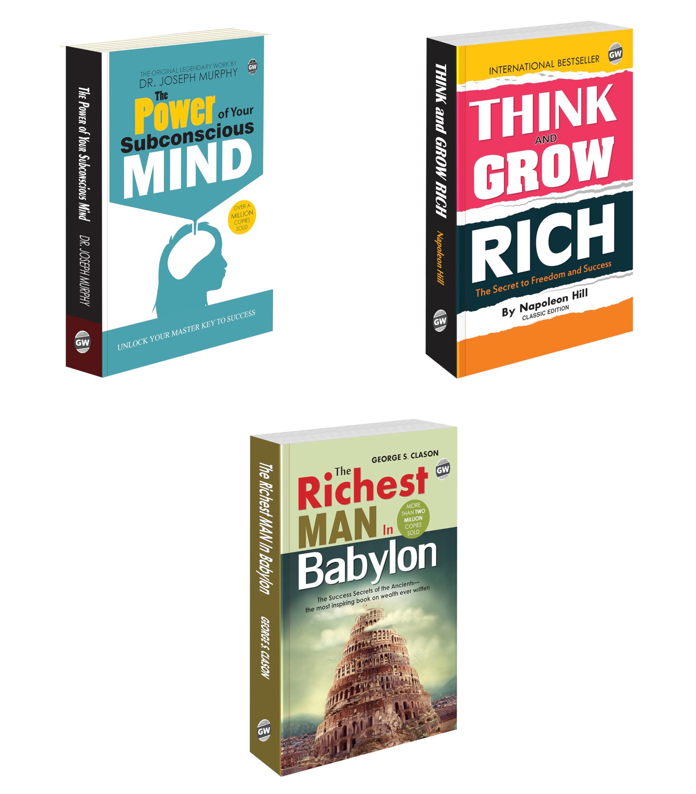 The Power of Your Subconscious Mind, Think & Grow Rich and The Richest Man in Babylon : Motivational & SelfHelp Combo, wealth 