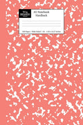 A5 Notebook Hardback: Coral Pink Marble Wide Rule Journal (A5 Lined Hardback Books)