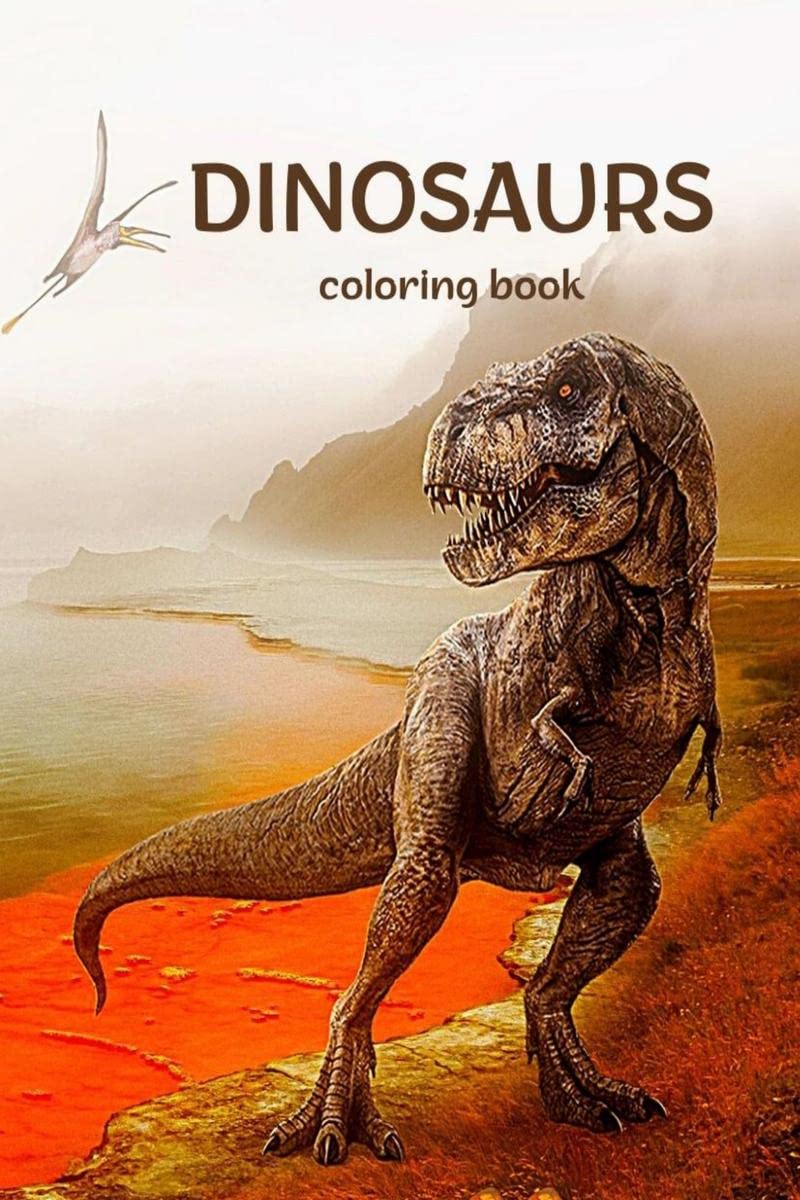 Dinosaurs coloring book : Unique Dinosaur Coloring Pages For Kids And Adults