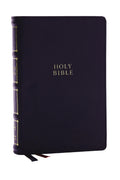 Nkjv, Compact CenterColumn Reference Bible, Genuine Leather, Black, Red Letter, Thumb Indexed, Comfort Print: New King James Ve