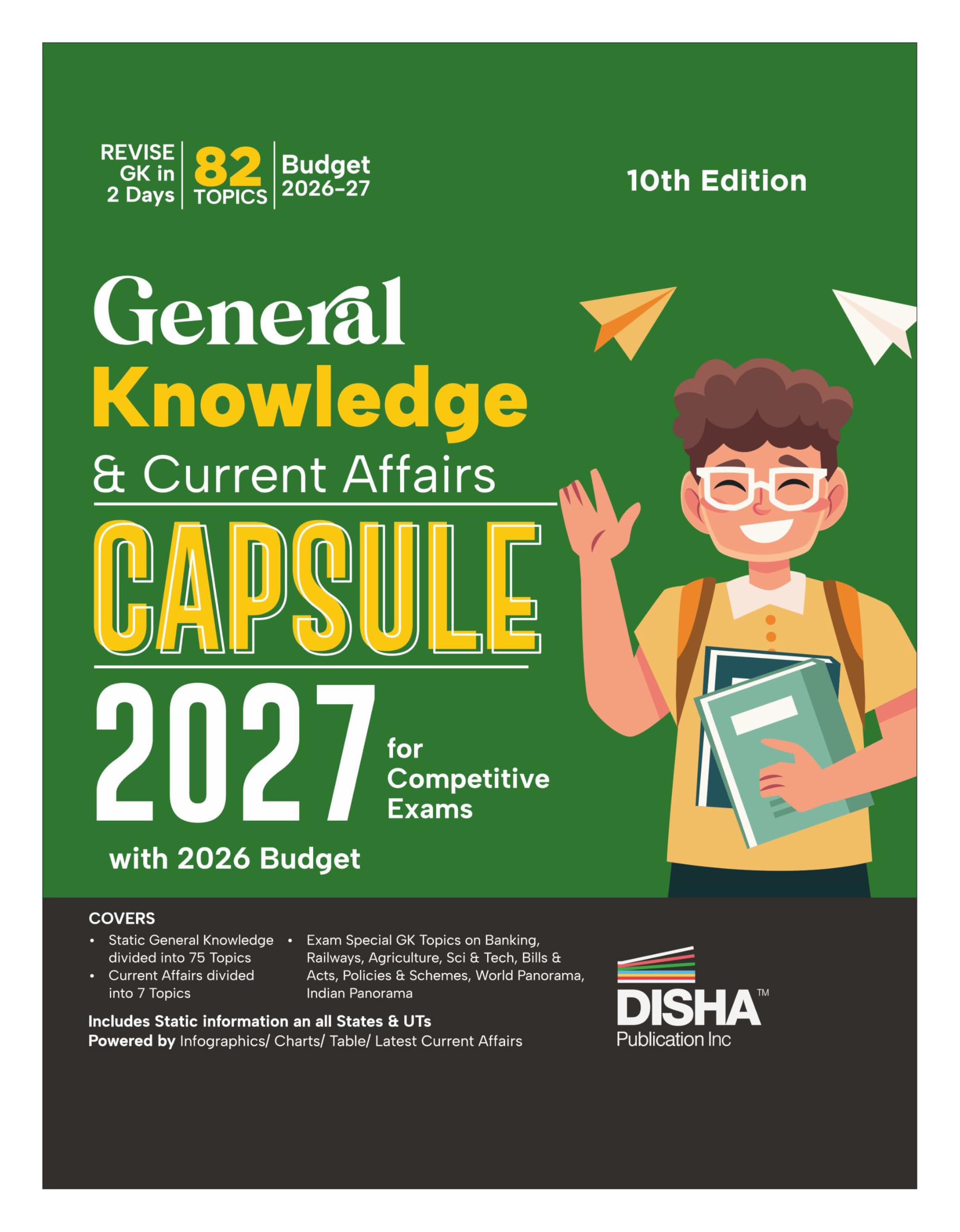 Disha General Knowledge & Current Affairs Capsule 2027 for Competitive Exams with 2026 Budget 10th Edn | GK for UPSC, State PSC,