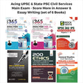 Acing Upsc & State Psc Civil Services Main Exam  Score More In Answer & Essay Writing (Set Of 6 Books)