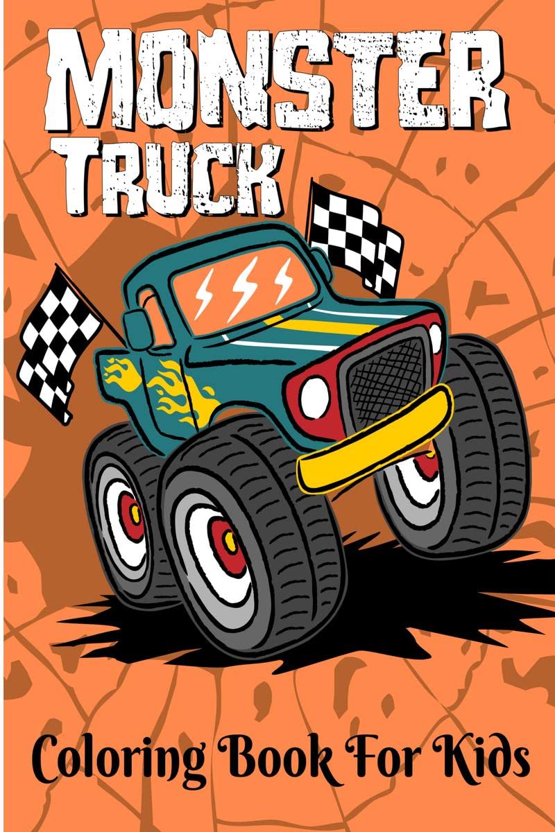 Monster Truck Coloring Book : Drawing of Monster Truck, Cars, Trucks, uscle cars, SUVs, Supercars and more popular Cars Coloring