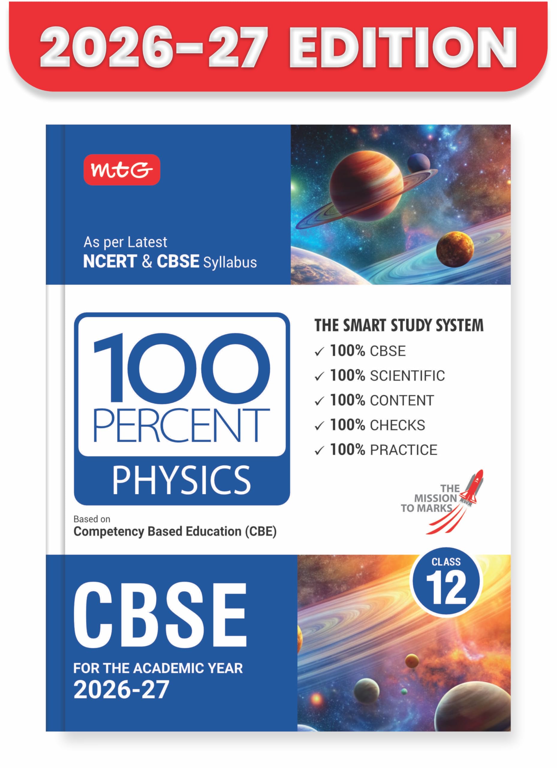 MTG 100 Percent NCERT & CBSE Physics Class 12 For 202627 Exam | As Per Revised NCERT Textbooks Syllabus | Theory, Concept Map, 