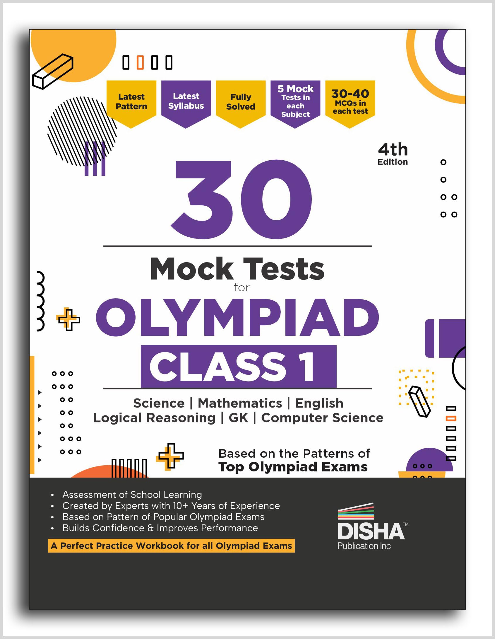 Disha 30 Mock Test Series For Olympiads Class 1 Science, Mathematics, English, Logical Reasoning, Gk & Computer Science 4Th Edit