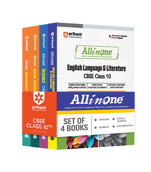 (Old Edition) All In One Combo Class 10 Science, Mathematics, Social Science, English For Cbse Exam 2025