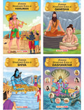 Mythology Books (Illustrated) (Set of 4 Books)  Shiva, Ganesha, Hanuman, Dashavatar  Story Book for Kids