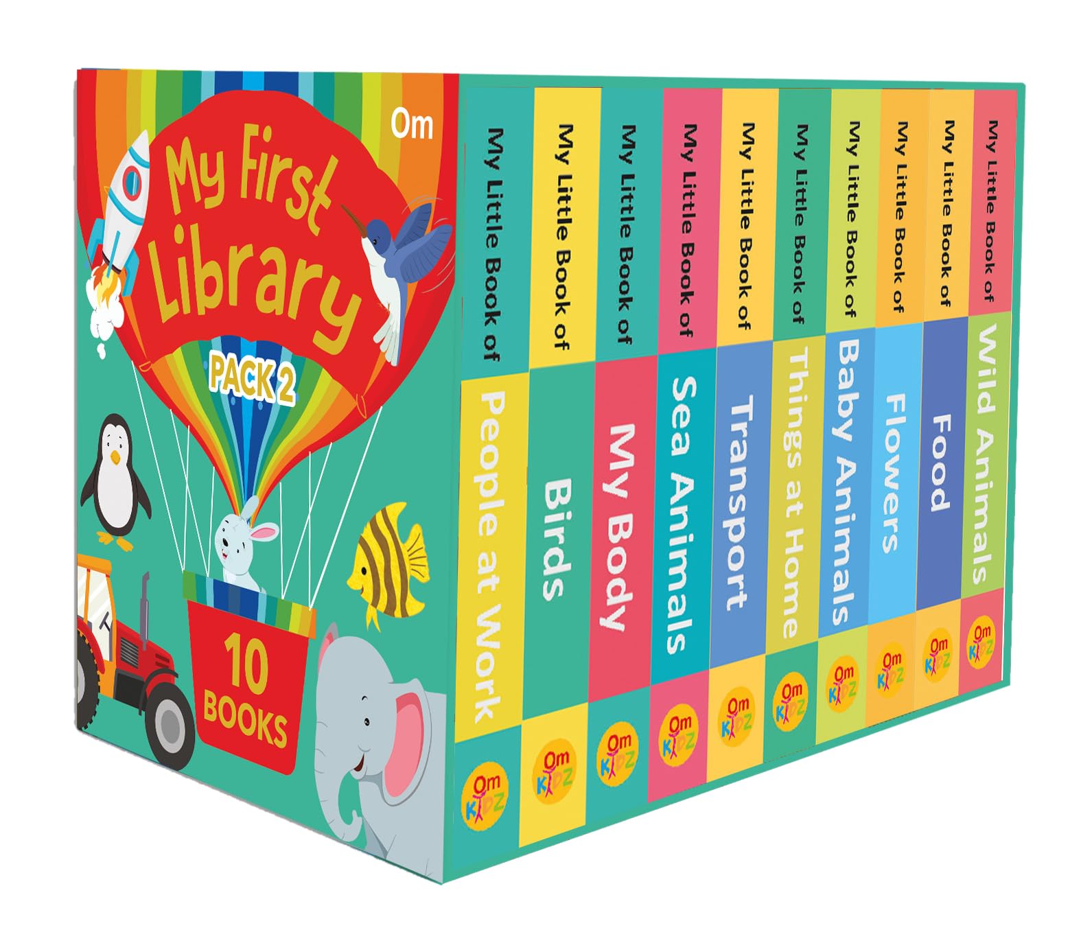 My First Library: Box Set of 10 Board Books for Children | My Little Book of Early Learning for Kids | Learn My Body, Sea Animal