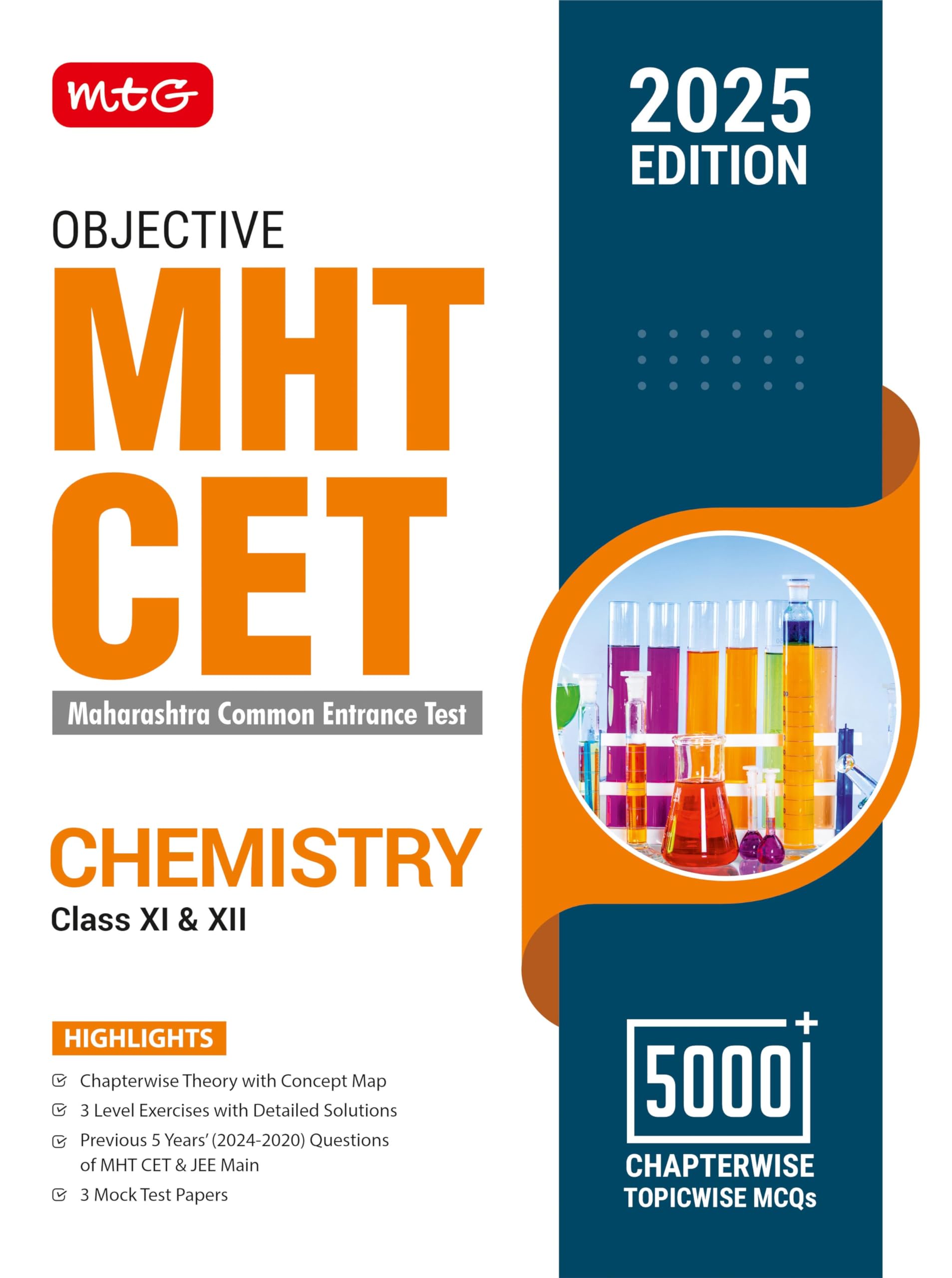 MTG Objective MHT CET Chemistry Book for Engineering & Pharmacy Entrance Exam 2025 | Previous 5 Years Chapterwise Topicwise Ques