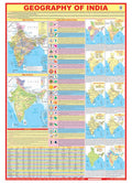 Geography Of India (Size 58 X 91 Cms)|Laminated Both Sides