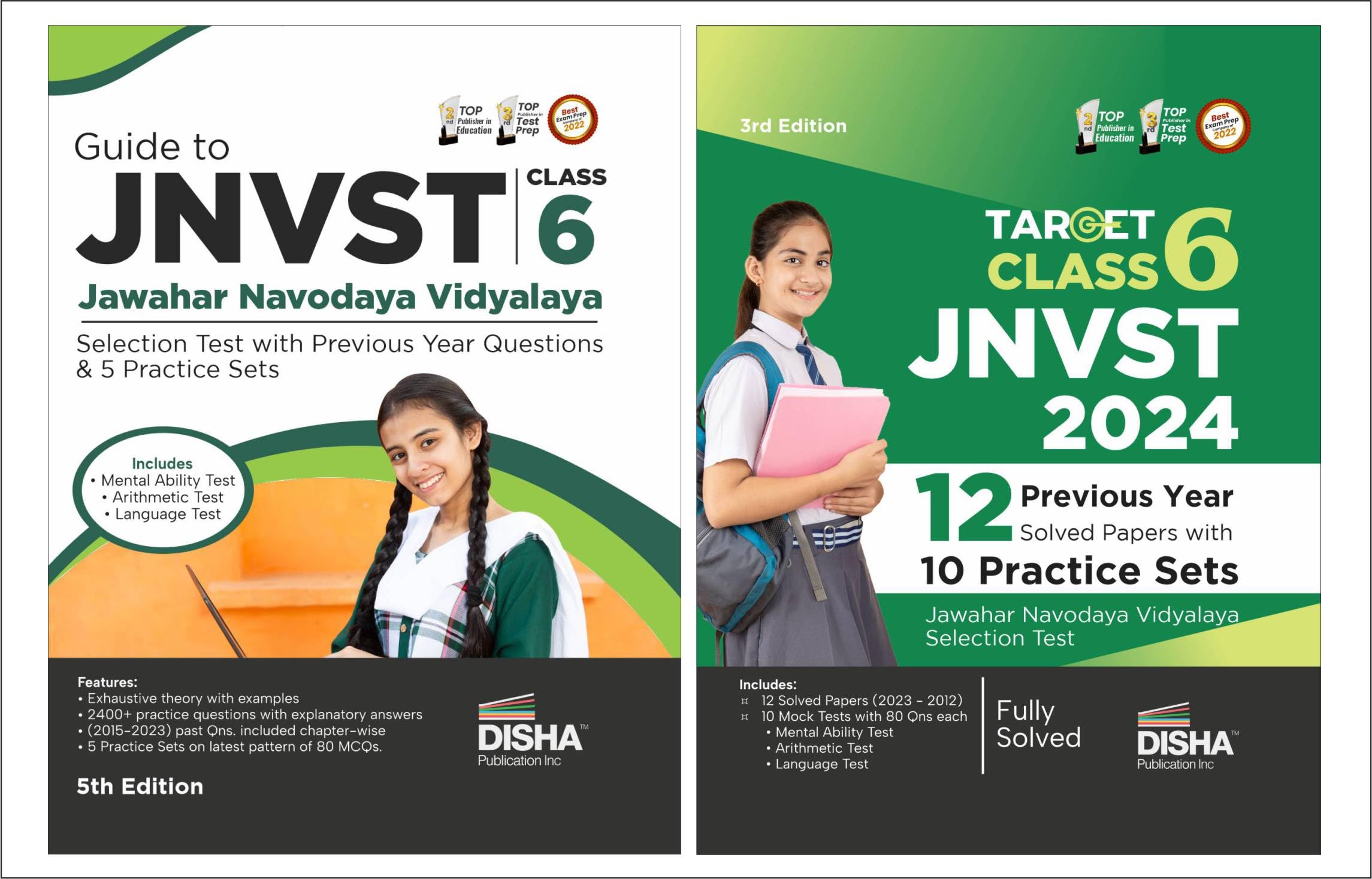 Combo  Study Package For Jnvst Class 6 Jawahar Navodaya Vidyalaya Selection Test (Set Of 2 Books)  Guide + Previous Year Solve