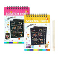Rainbow Scratch Notebook with Magical Vibgyor Color with Pencil Stick Notepad, Educational Toy (Pack of 3) (Scratch Note Colorfu