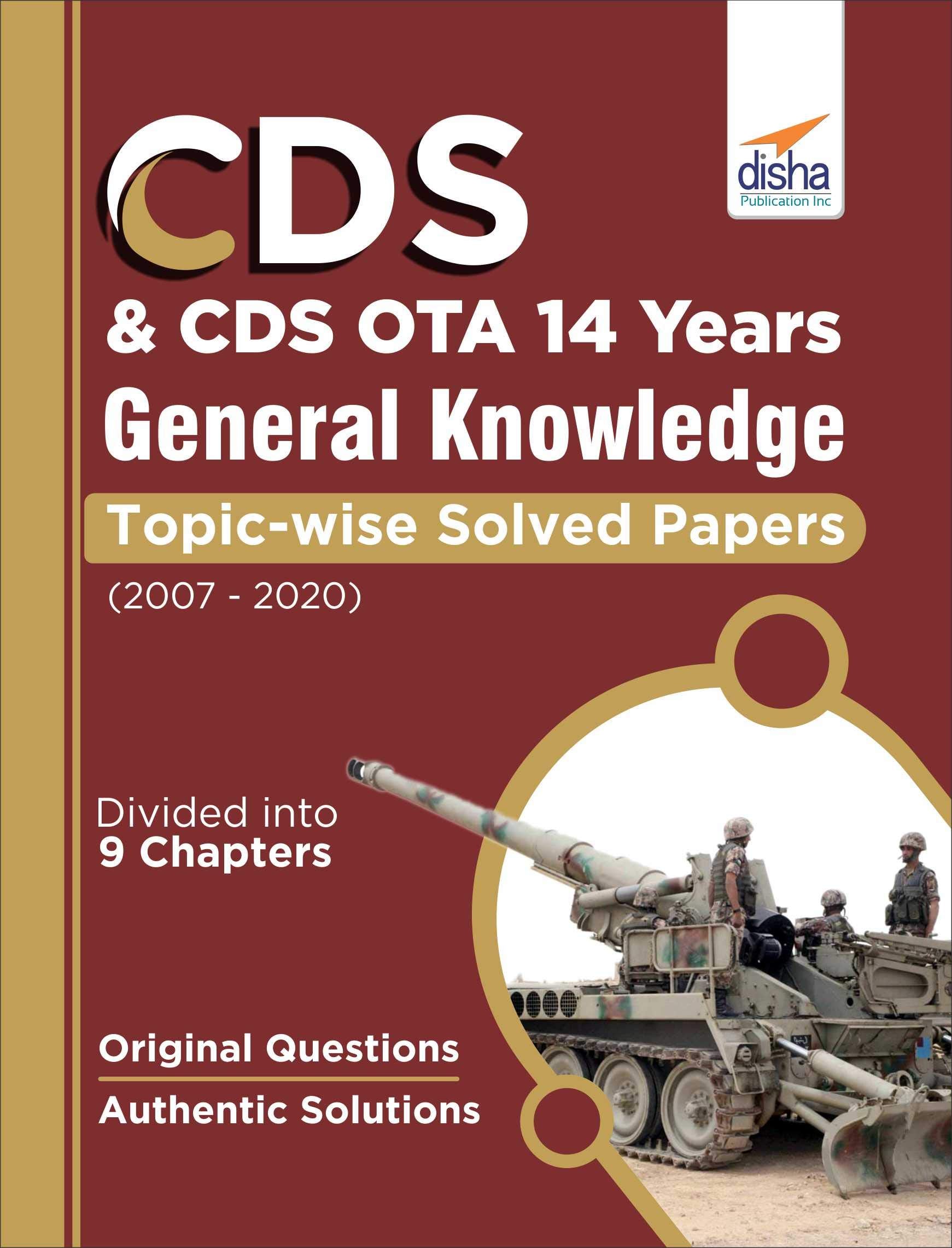 Cds & Cds Ota 14 Years General Knowledge Topic Wise Solved Papers (20072020)