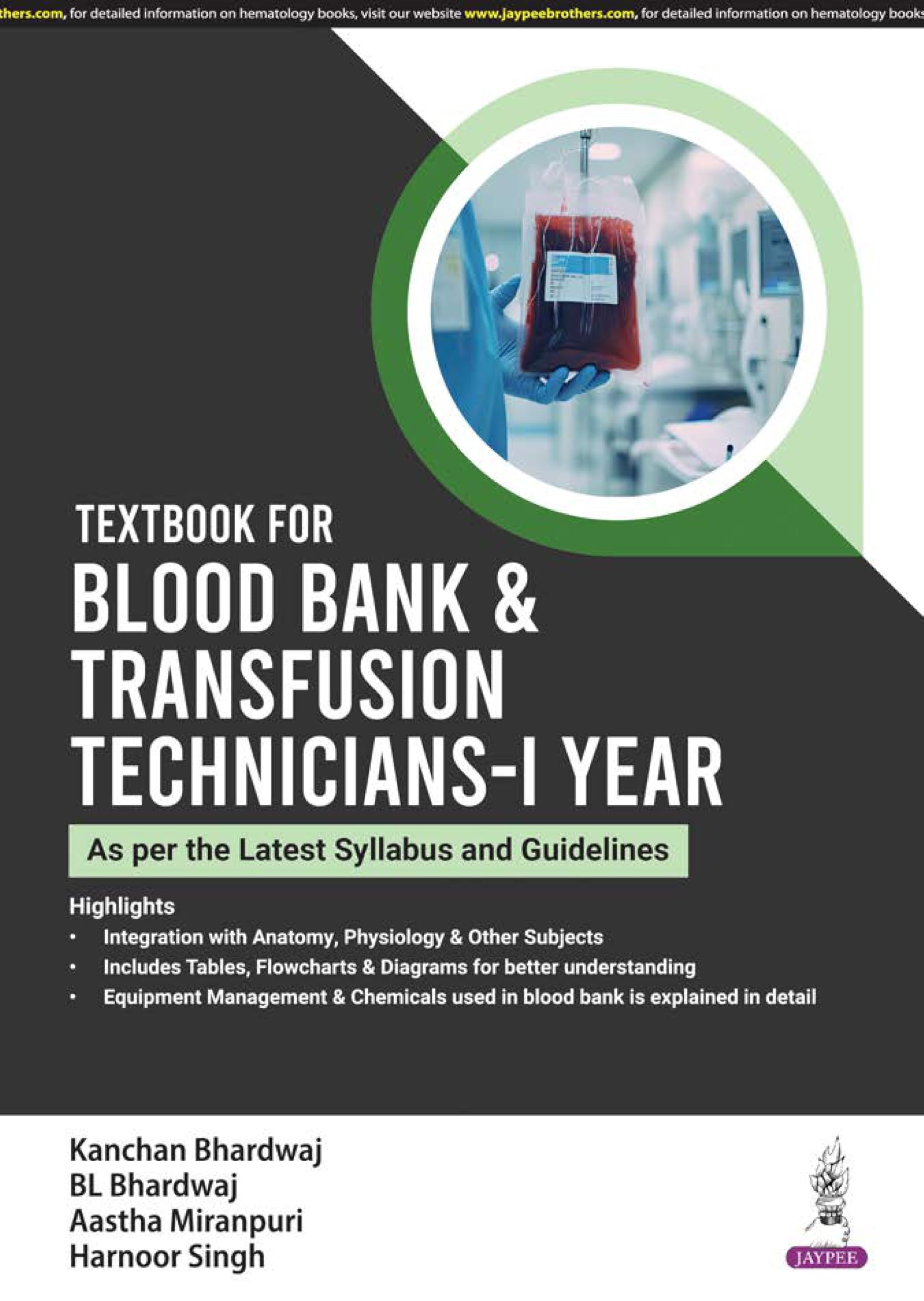TEXTBOOK FOR BLOOD BANK & TRANSFUSION TECHNICIANS1ST YEAR